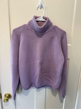 JEANNE PIERRE Lavender Turtleneck Sweater